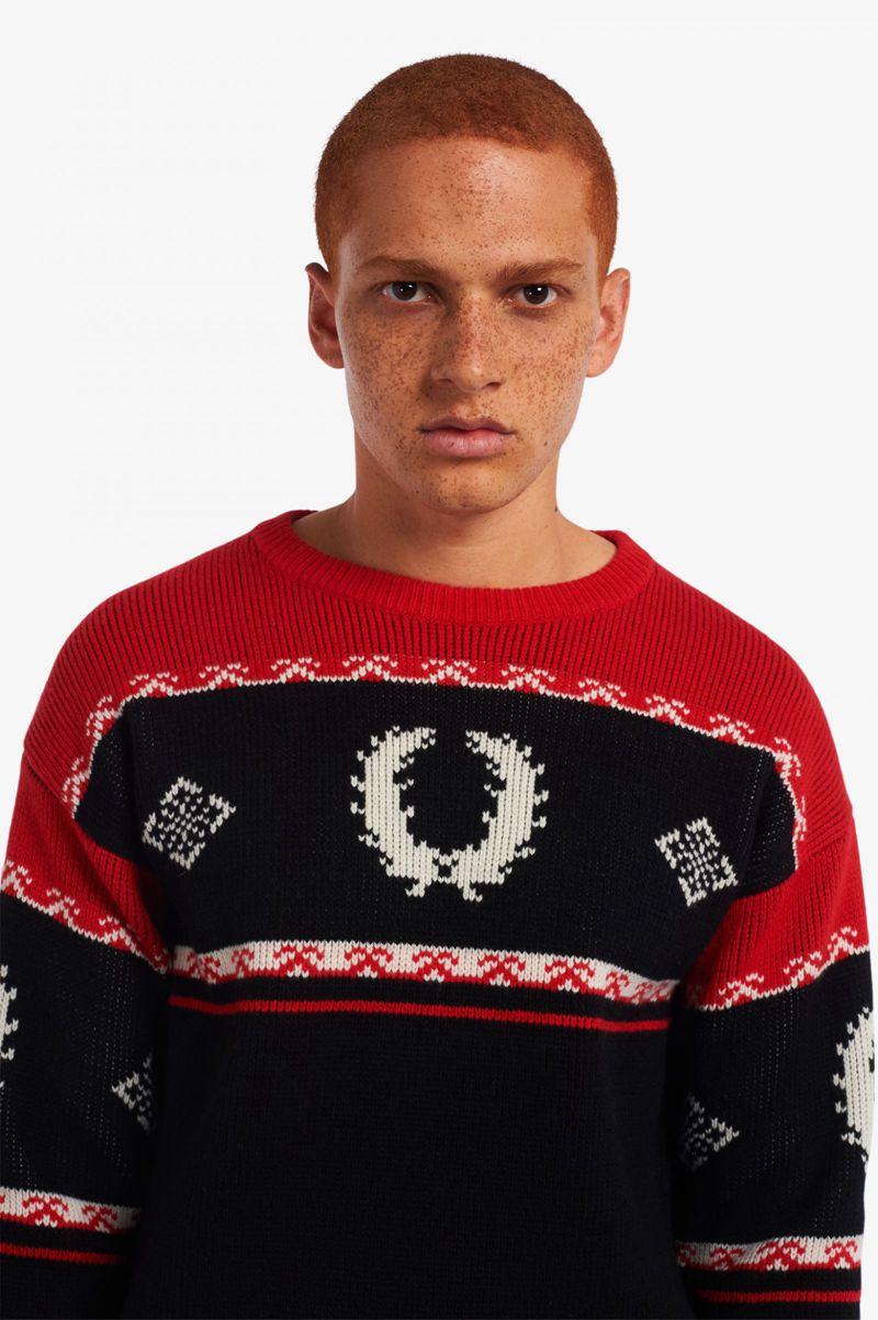 Black Fred Perry K2800 Men's Knitwear | PH 1301GSOL